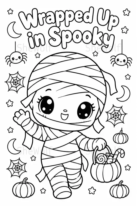 Halloween Coloring With Spooky Quotes