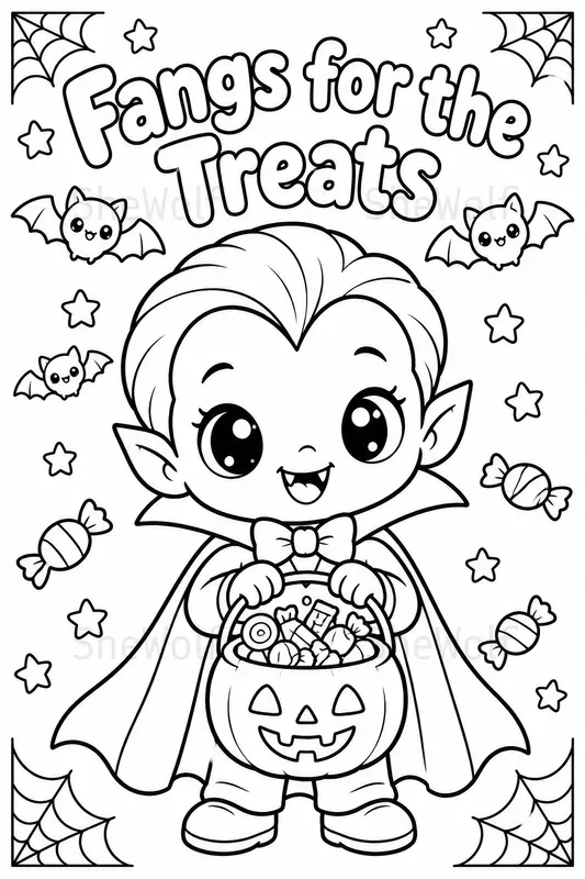 Halloween Coloring With Spooky Quotes