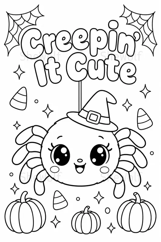 Halloween Coloring With Spooky Quotes