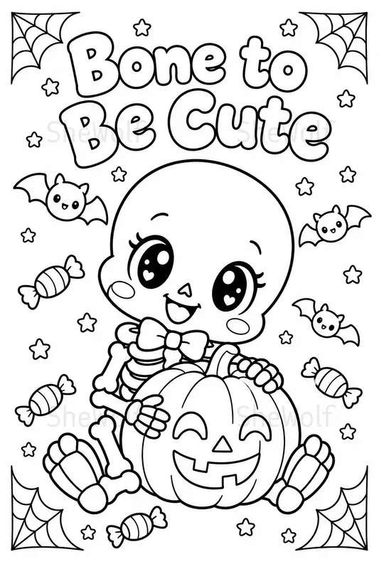 Halloween Coloring With Spooky Quotes