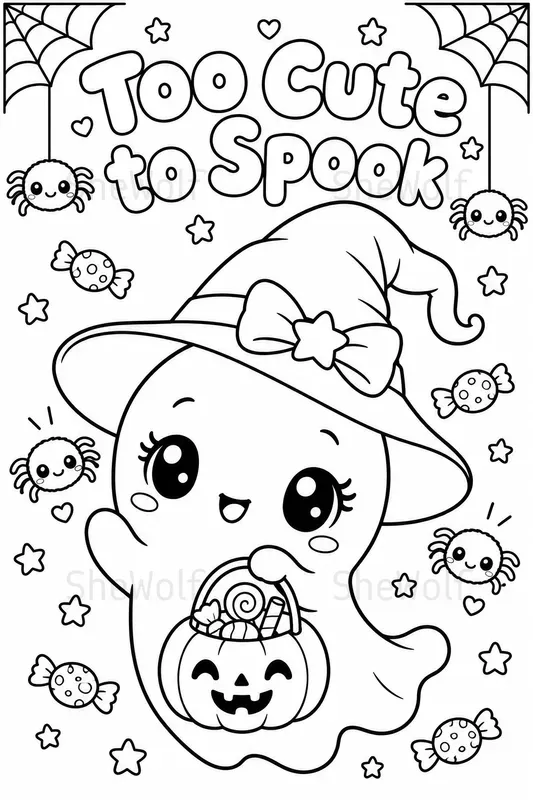 Halloween Coloring With Spooky Quotes