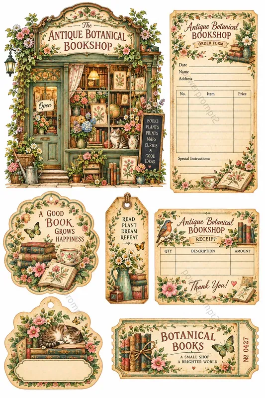 Vintage Theme Ephemera Kits