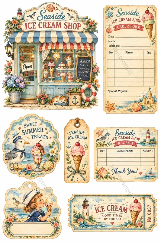 Vintage Theme Ephemera Kits