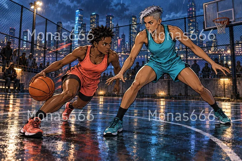 Sports Rivalry Character Art