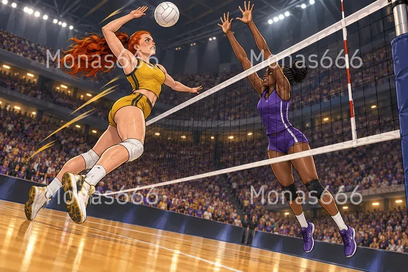 Sports Rivalry Character Art