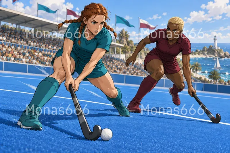 Sports Rivalry Character Art