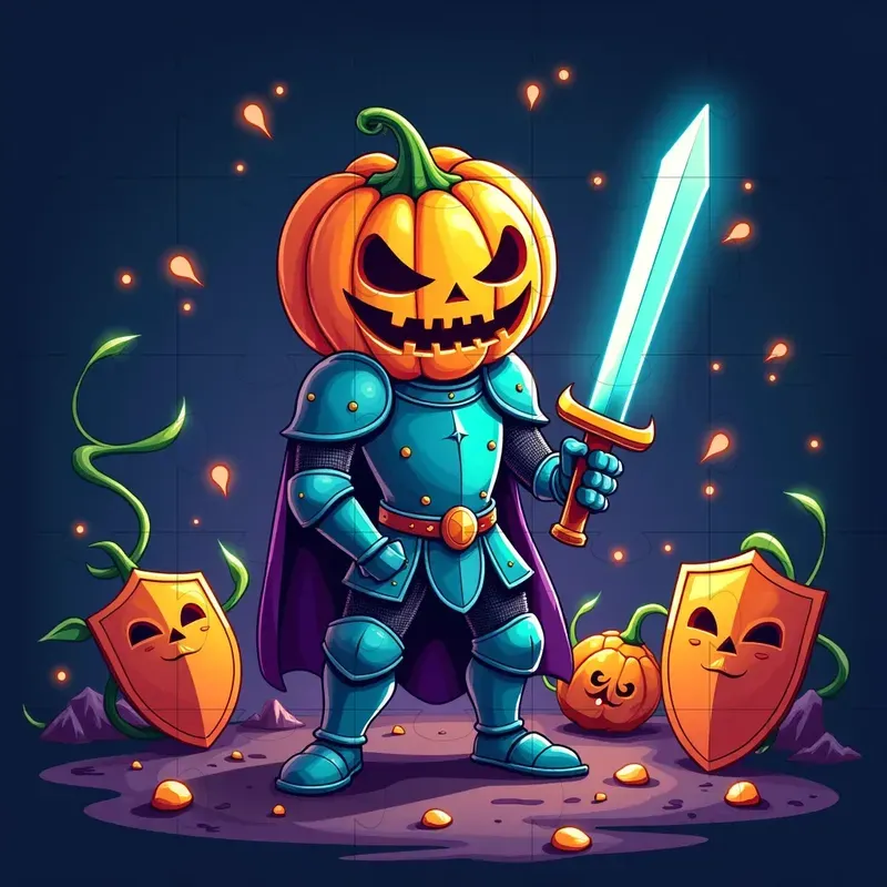 Spooky Cartoon Character Scenes