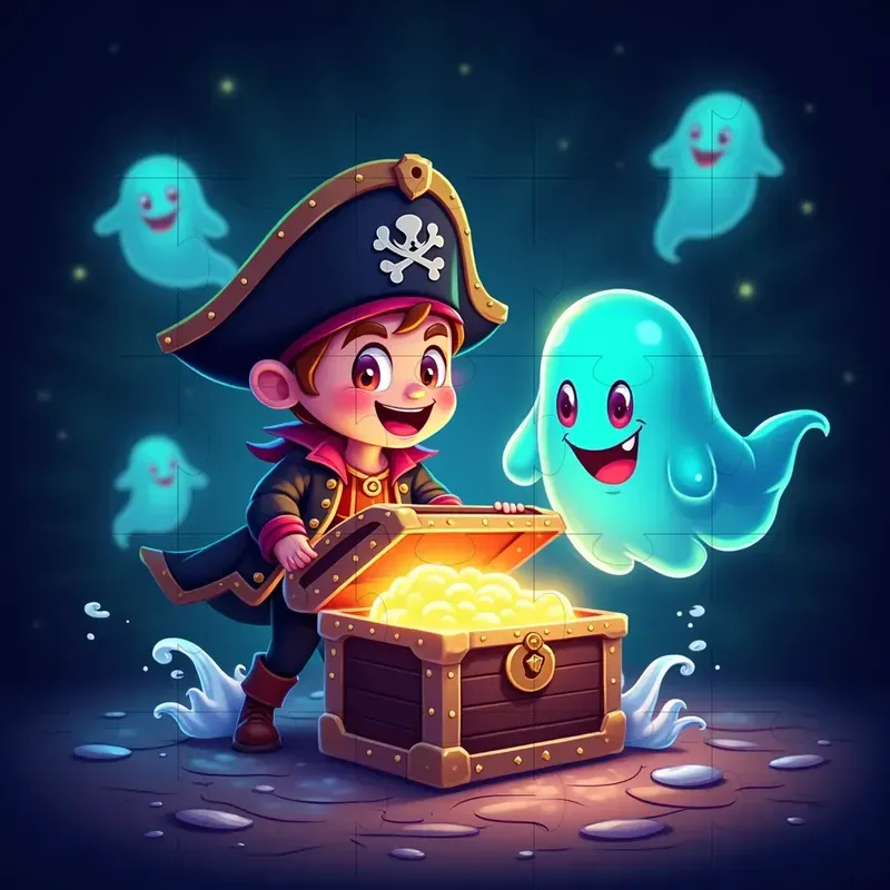 Spooky Cartoon Character Scenes