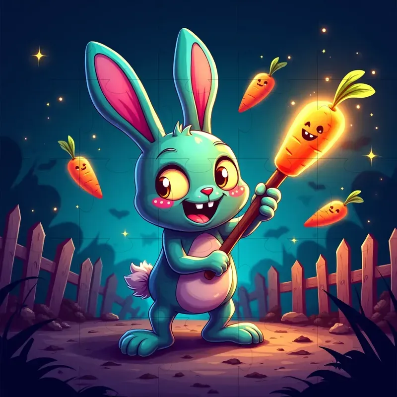 Spooky Cartoon Character Scenes