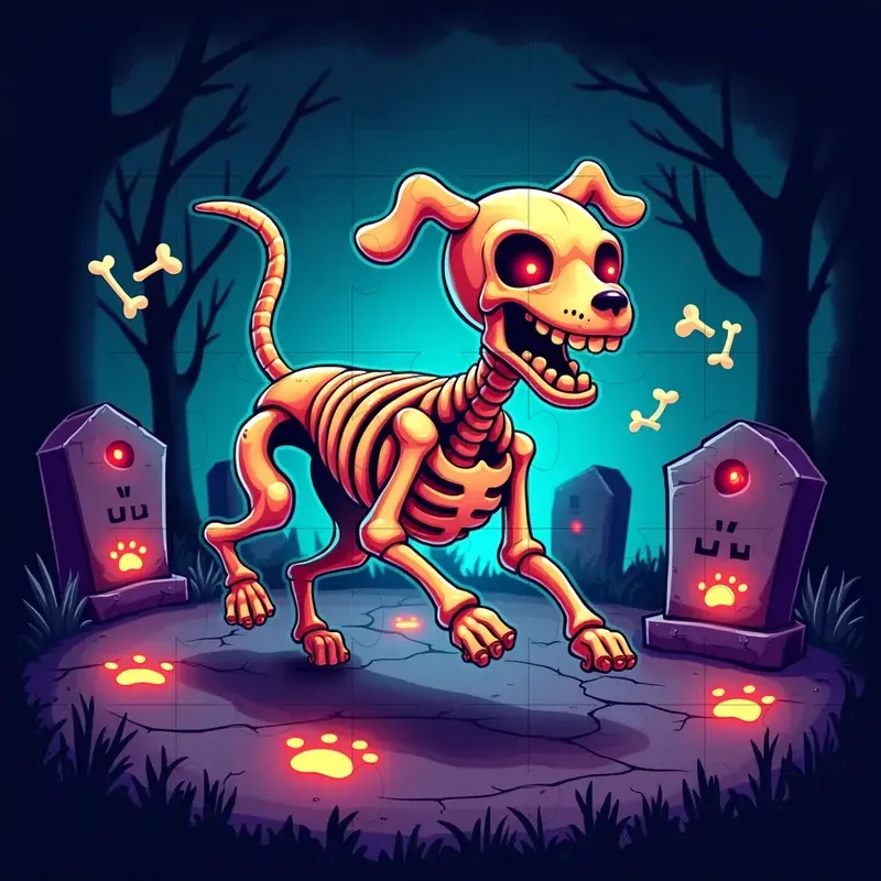 Spooky Cartoon Character Scenes