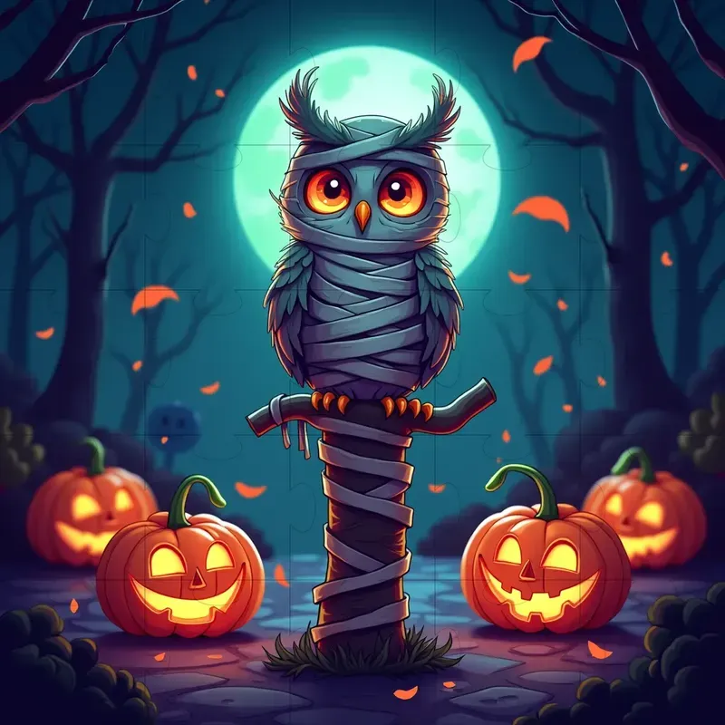 Spooky Cartoon Character Scenes