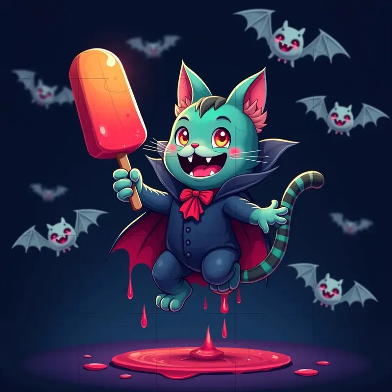 Spooky Cartoon Character Scenes