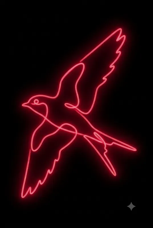 Neon Continuous Line Art