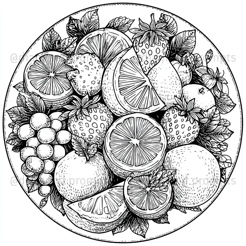 Adult Food Coloring Pages