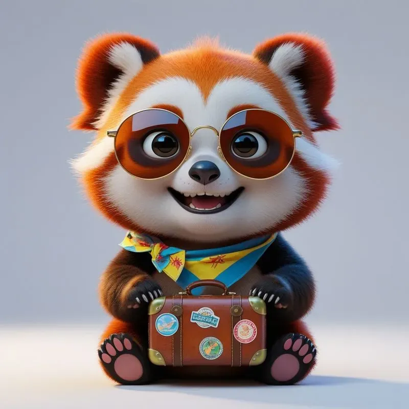3D Cute Animals Little Travelers