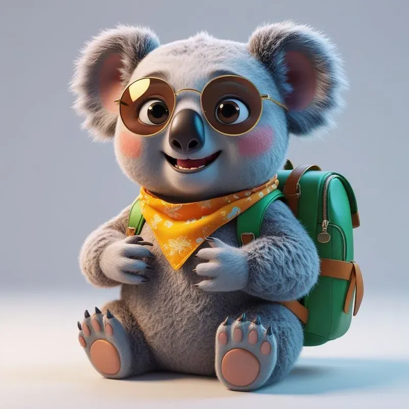3D Cute Animals Little Travelers