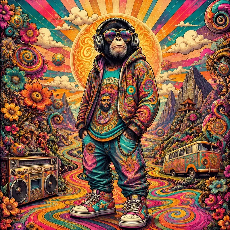 Psychedelic Pop Character Art