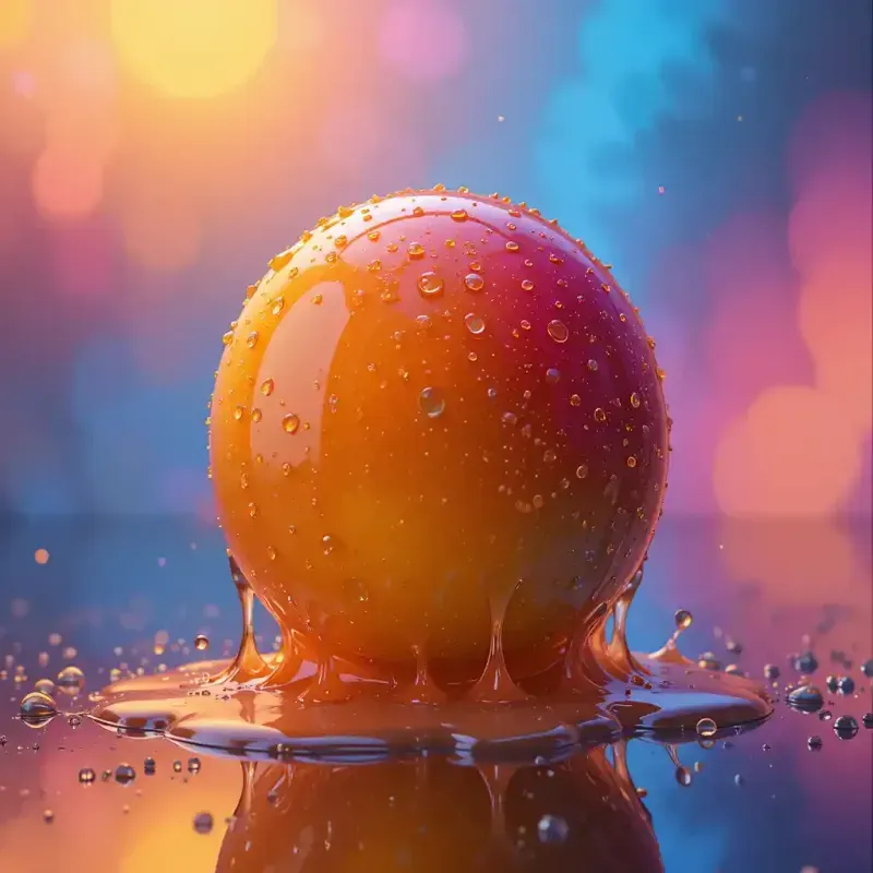 Translucent Mangoes With Glossy Reflections