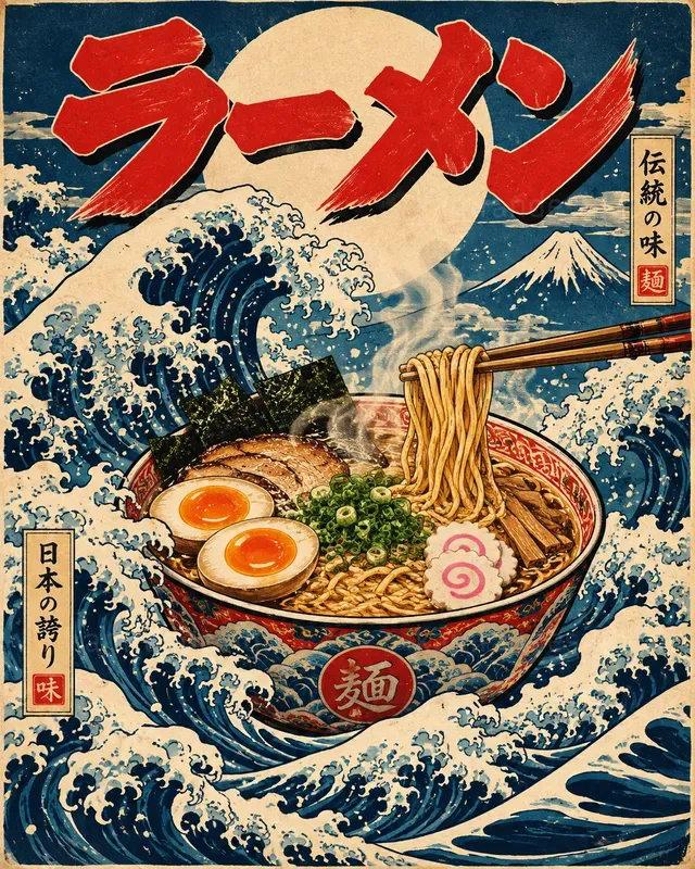 Ukiyoe Japanese Food Art Posters