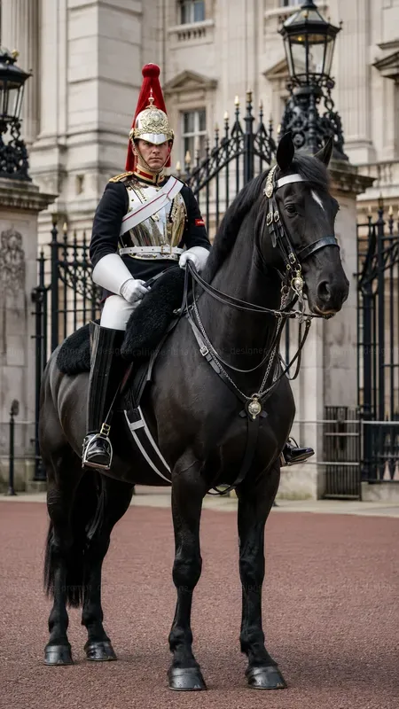 Beautiful Mounted Royal Guards