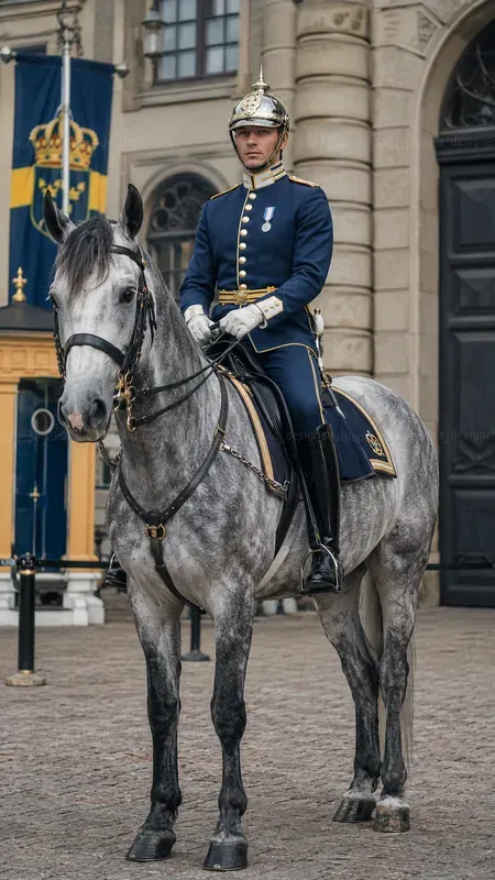Beautiful Mounted Royal Guards