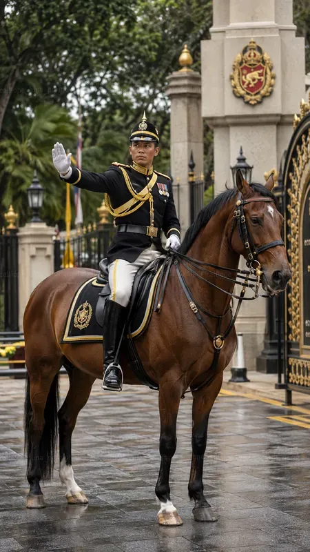 Beautiful Mounted Royal Guards