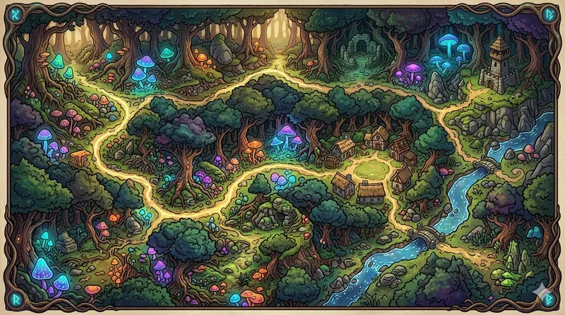 RPG Map Illustration DnD Game Dungeons