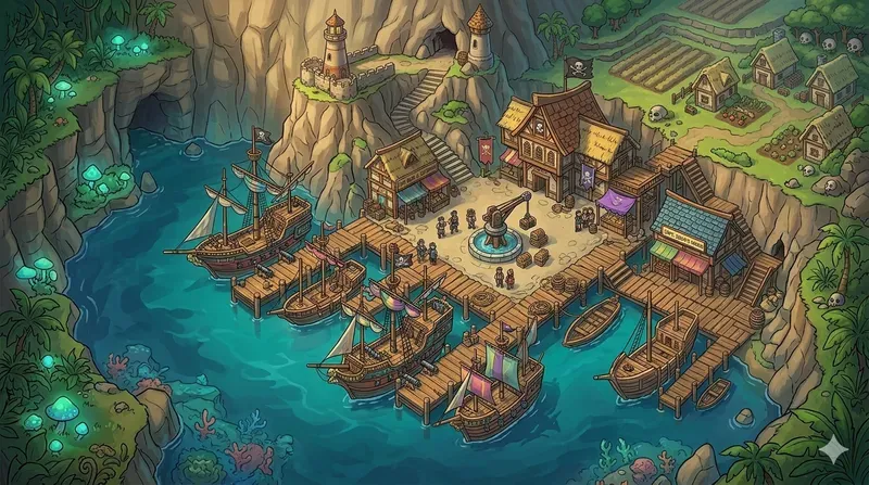 RPG Map Illustration DnD Game Dungeons