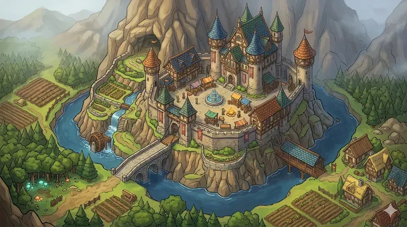 RPG Map Illustration DnD Game Dungeons