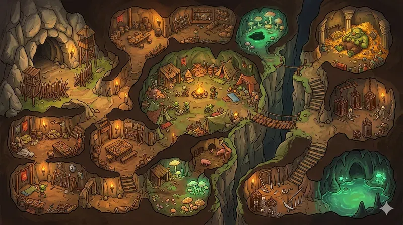 RPG Map Illustration DnD Game Dungeons