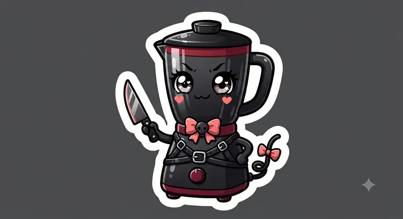Kawaii Goth Pod Merch Sticker Engines