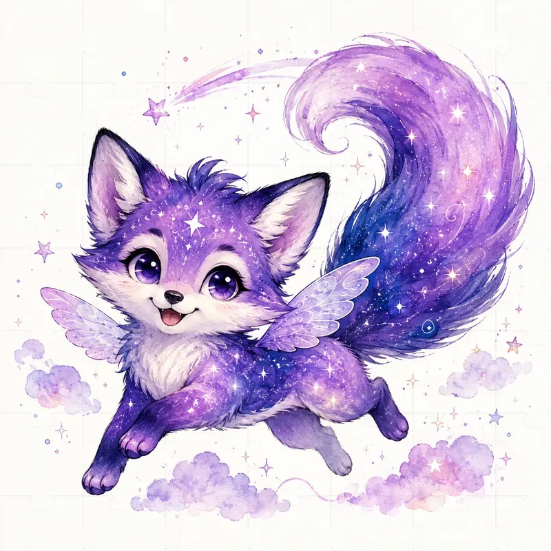 Cute Whimsical Animal Watercolor Stickers