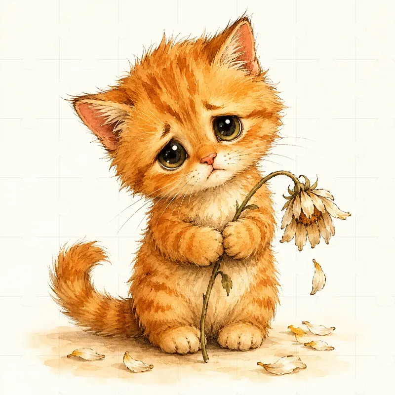 Cute Whimsical Animal Watercolor Stickers