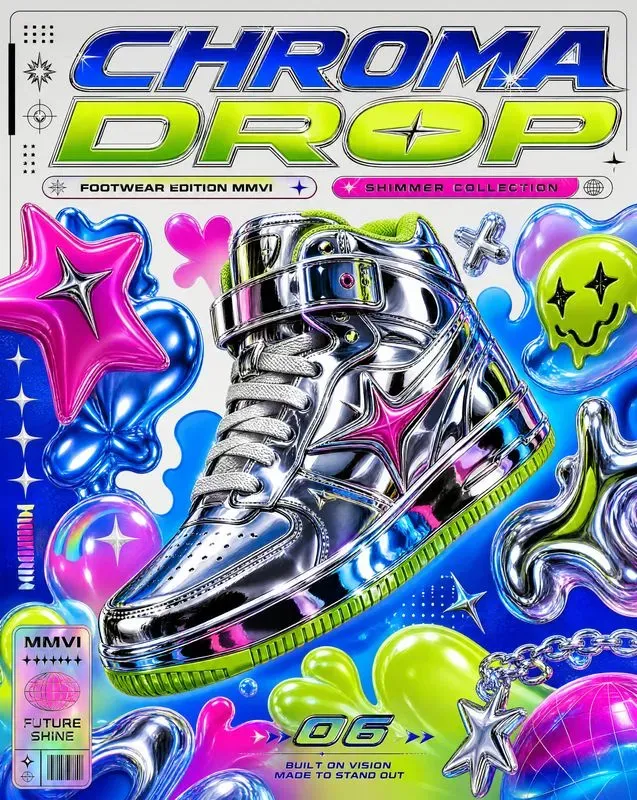 Chroma Y2k Chrome Posters