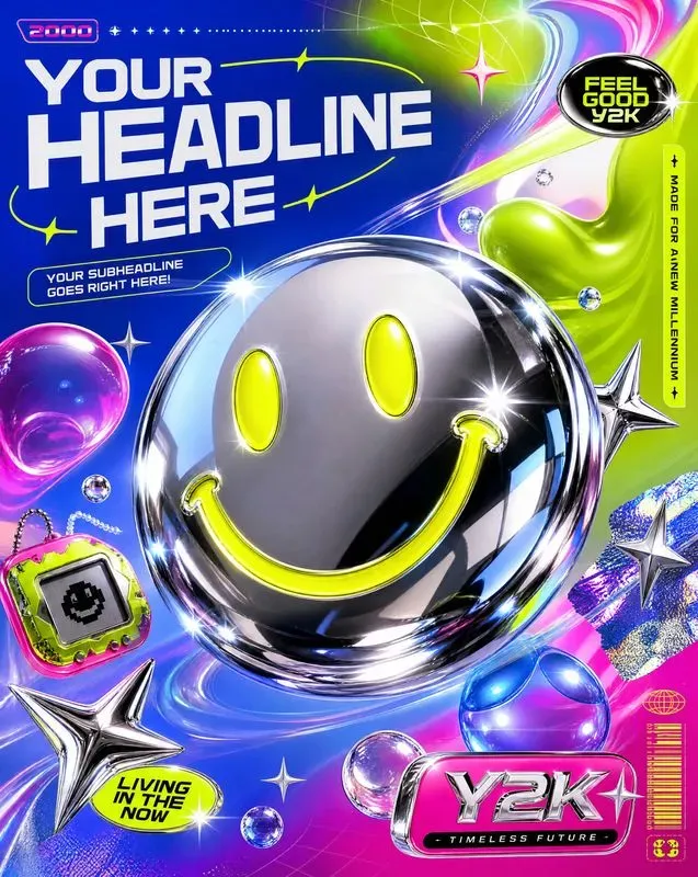 Chroma Y2k Chrome Posters