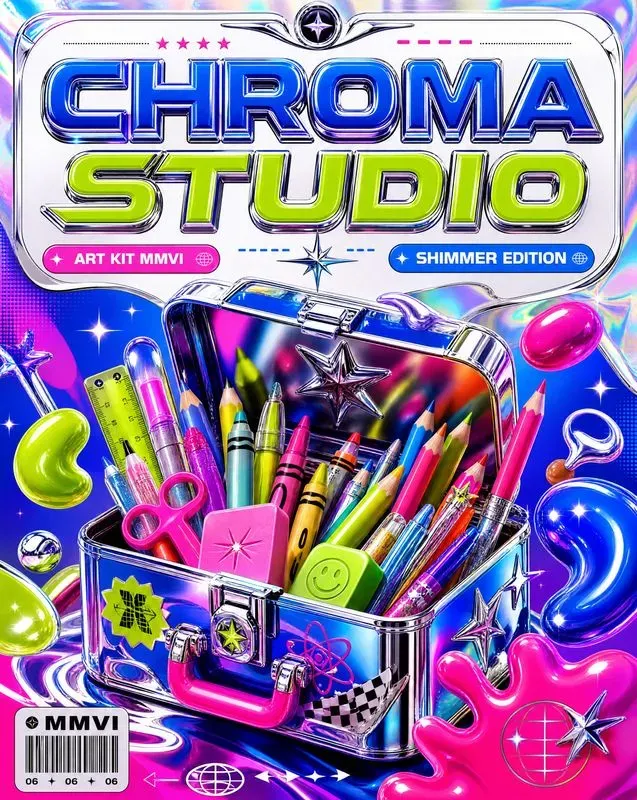 Chroma Y2k Chrome Posters