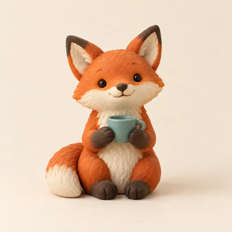 Tiny Clay Animal Desk Mascots