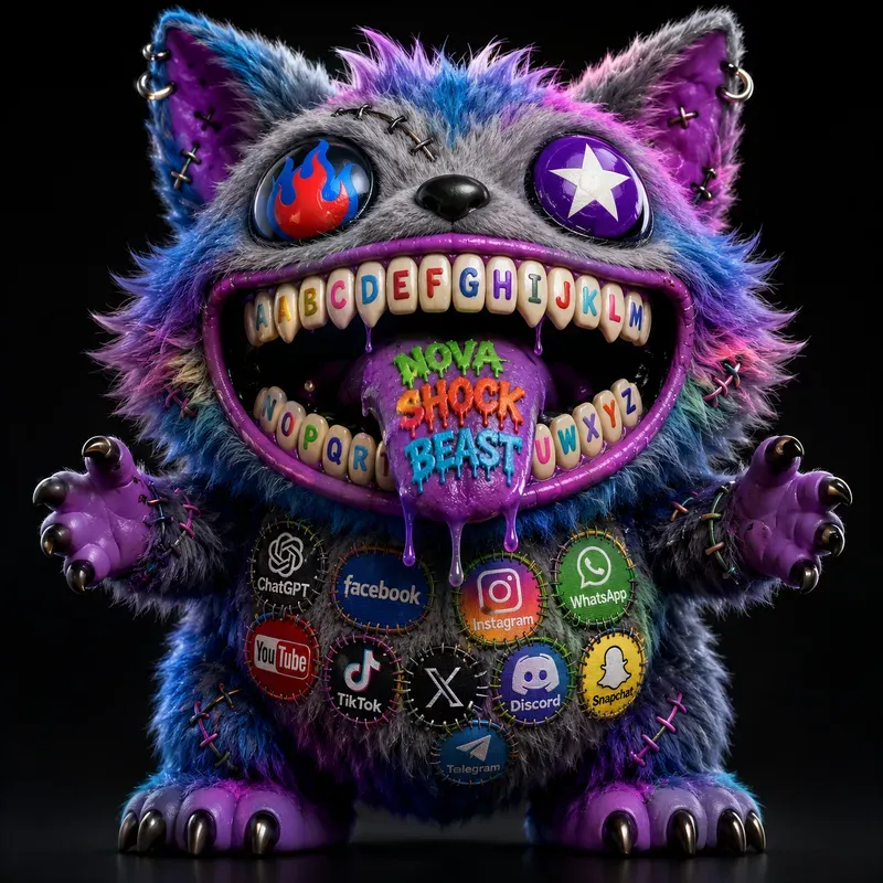 Neon Horror Monster Toy Collections