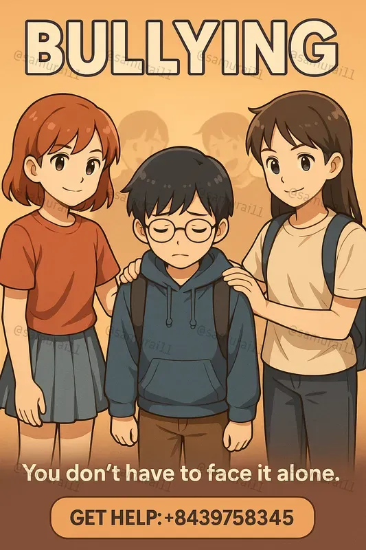 Stop Bullying Secure Help Anime Posters