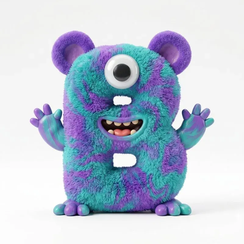 3D Clay Monster Alphabet Typographs