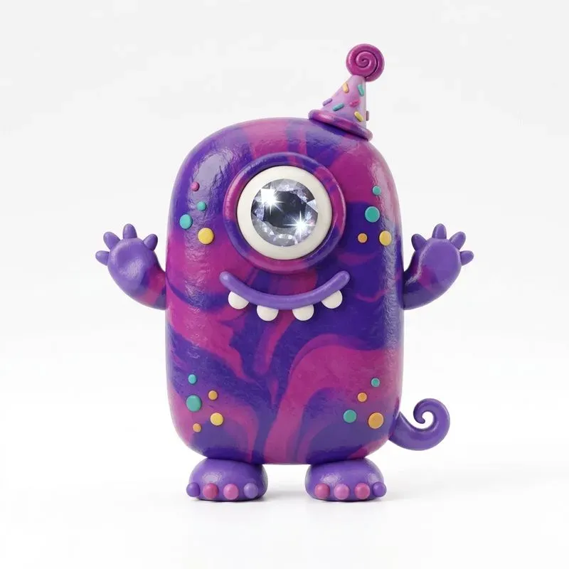 3D Clay Monster Alphabet Typographs