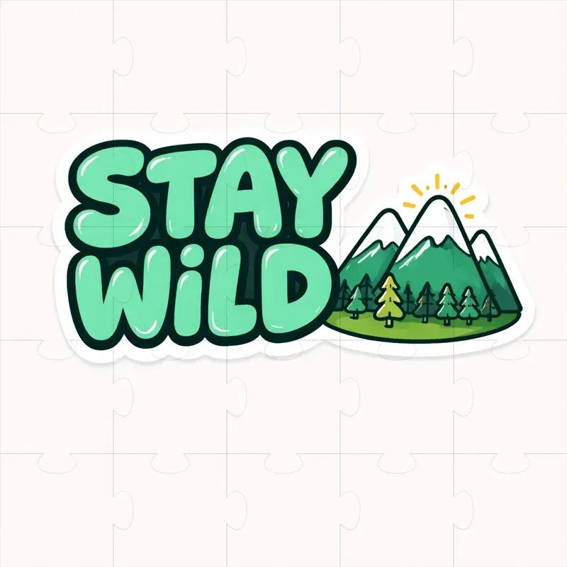 Minimal Text Sticker Designs