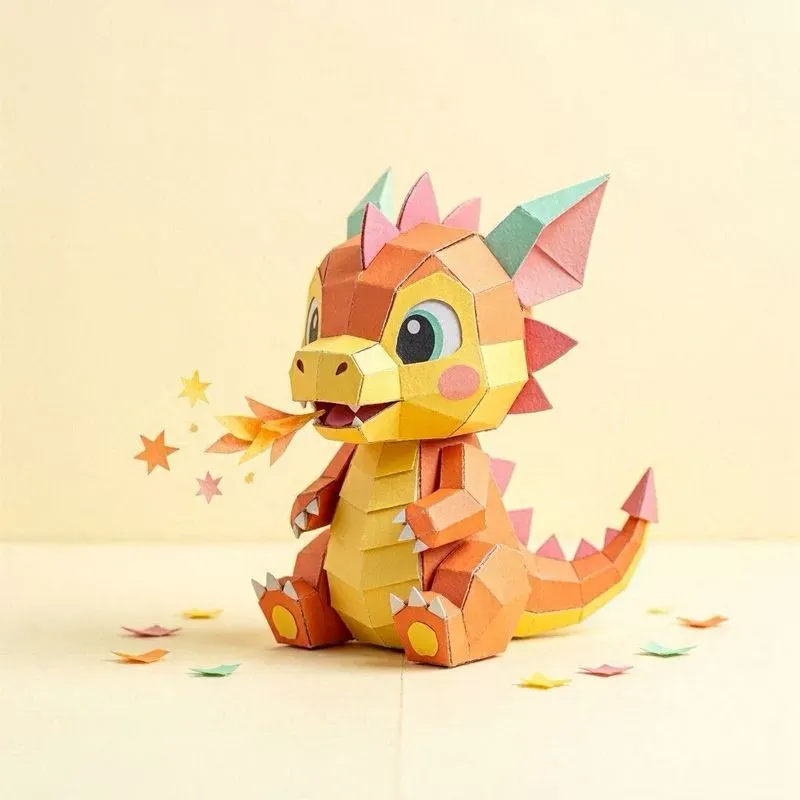3D Chonky Papercraft Art