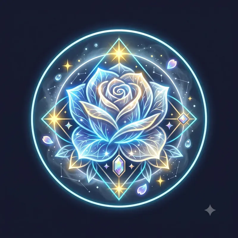 Modern Glowing Flora Emblems