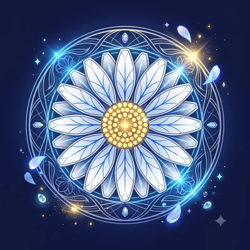 Modern Glowing Flora Emblems