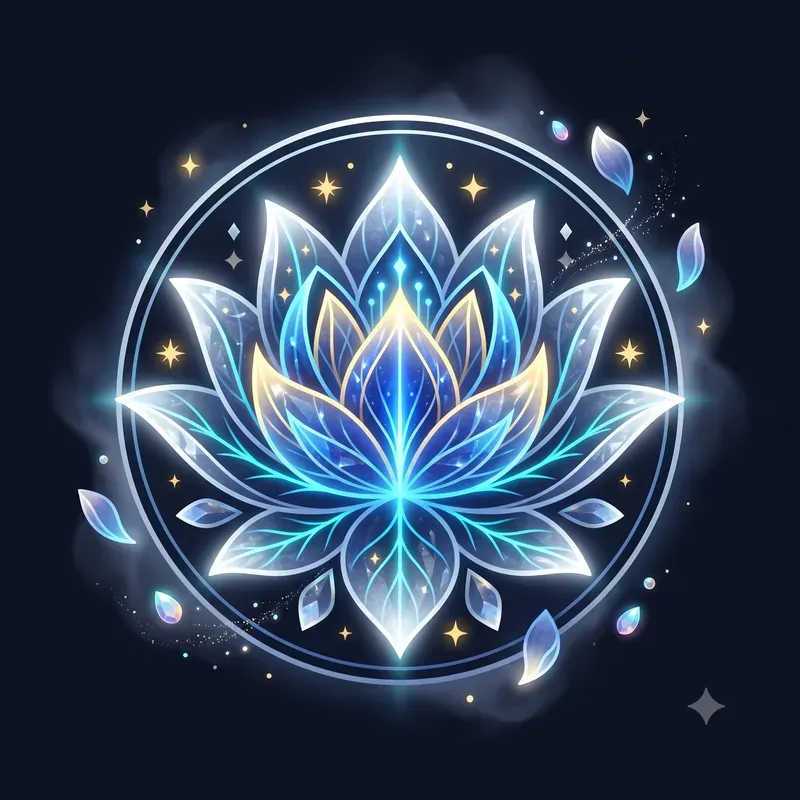 Modern Glowing Flora Emblems