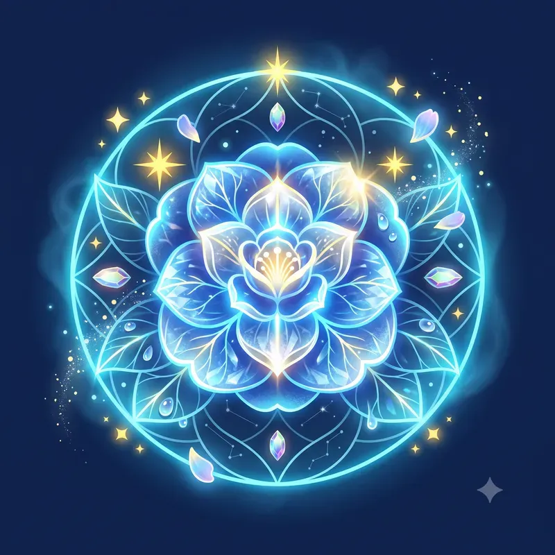 Modern Glowing Flora Emblems