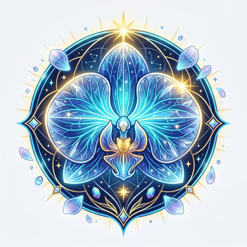 Modern Glowing Flora Emblems