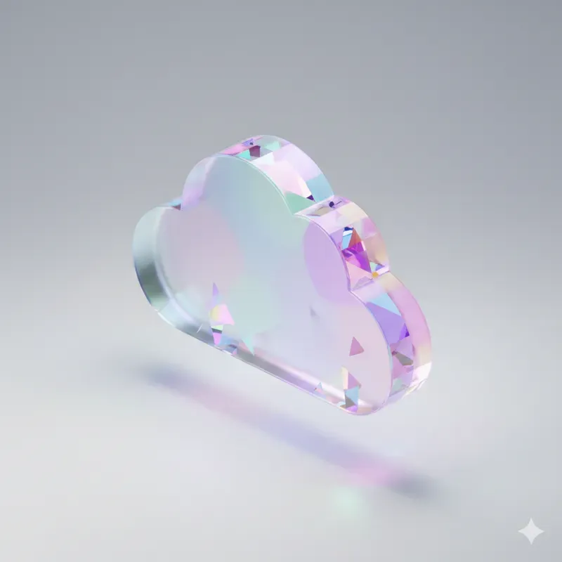 3D Frosted Glass Isometric Icons