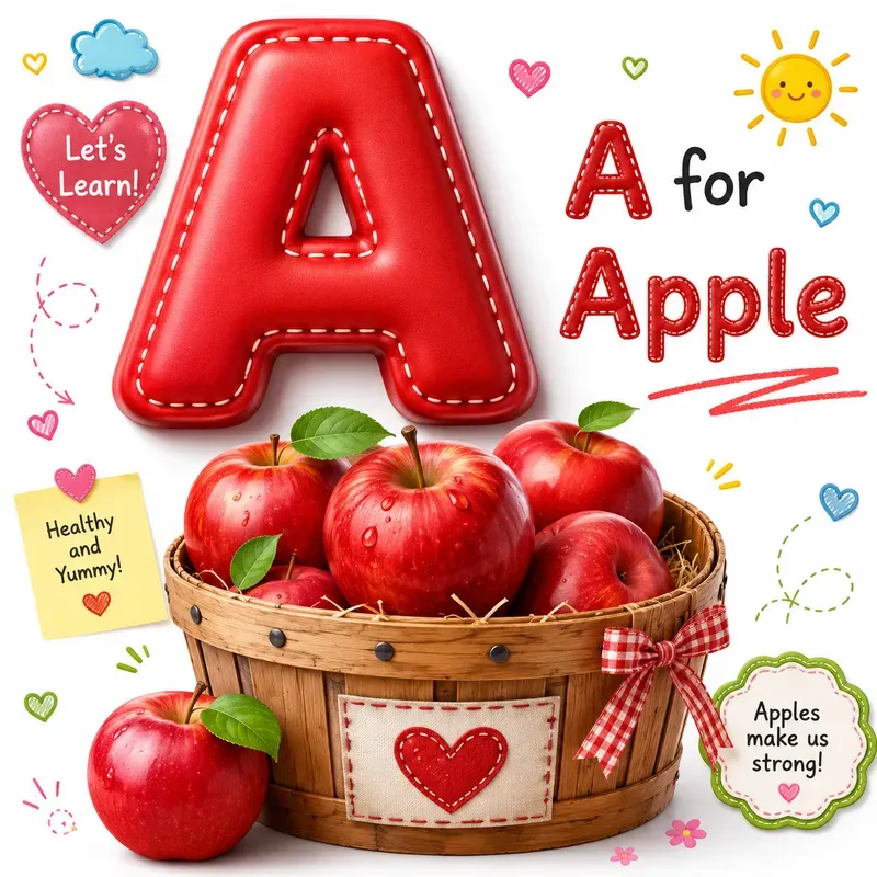 Cute Alphabet Learning Cards For Kids